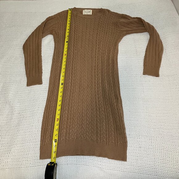 Spadehill Women’s‎ Large Sweater Dress Brown Cable Knit Long Sleeve Midi Fall - Picture 4 of 7
